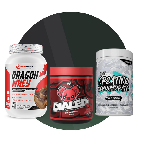 Dragon Whey + Dialed + Legit 500g Creatine