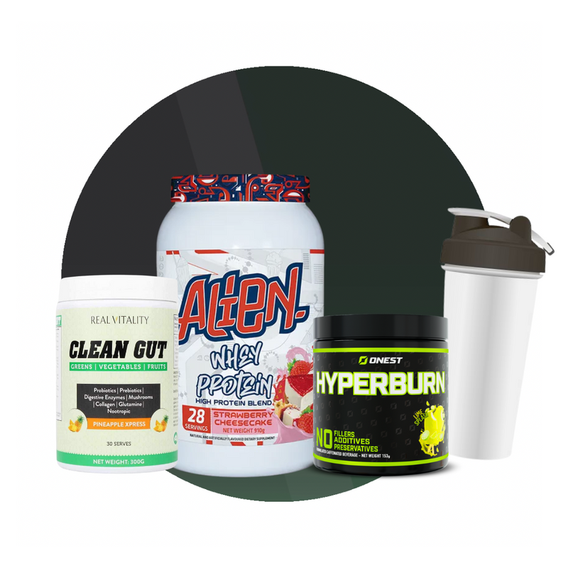 Hyperburn + Alien Protein + Clean Gut + Shaker